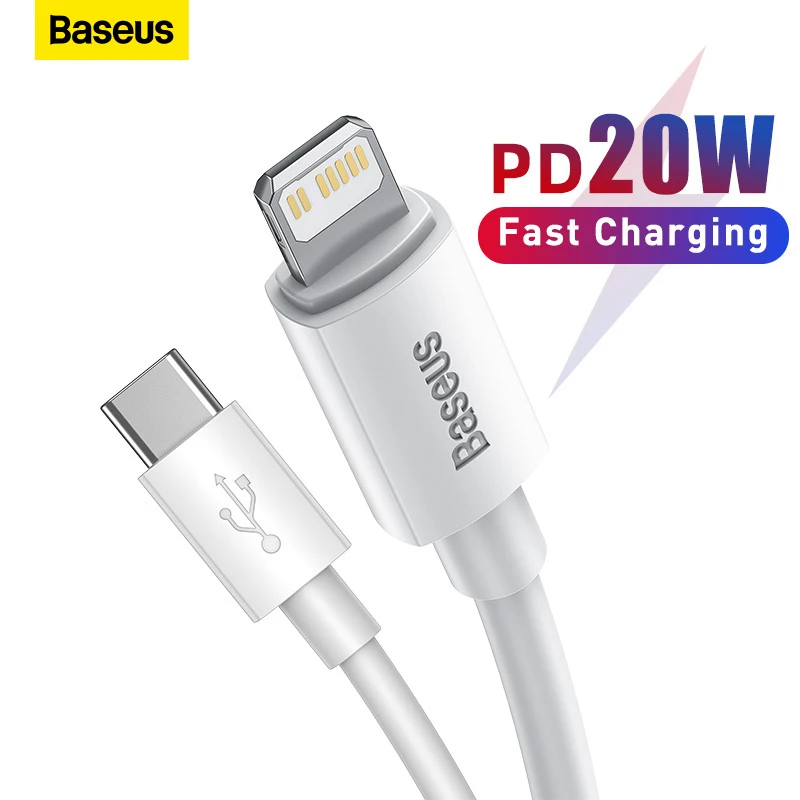 

Baseus USB Type C PD 20W Cable for iPhone SE 11 Pro X XS 8 Fast USB C Cable for iPhone Charging Cable USB Type C Cable Wire Code