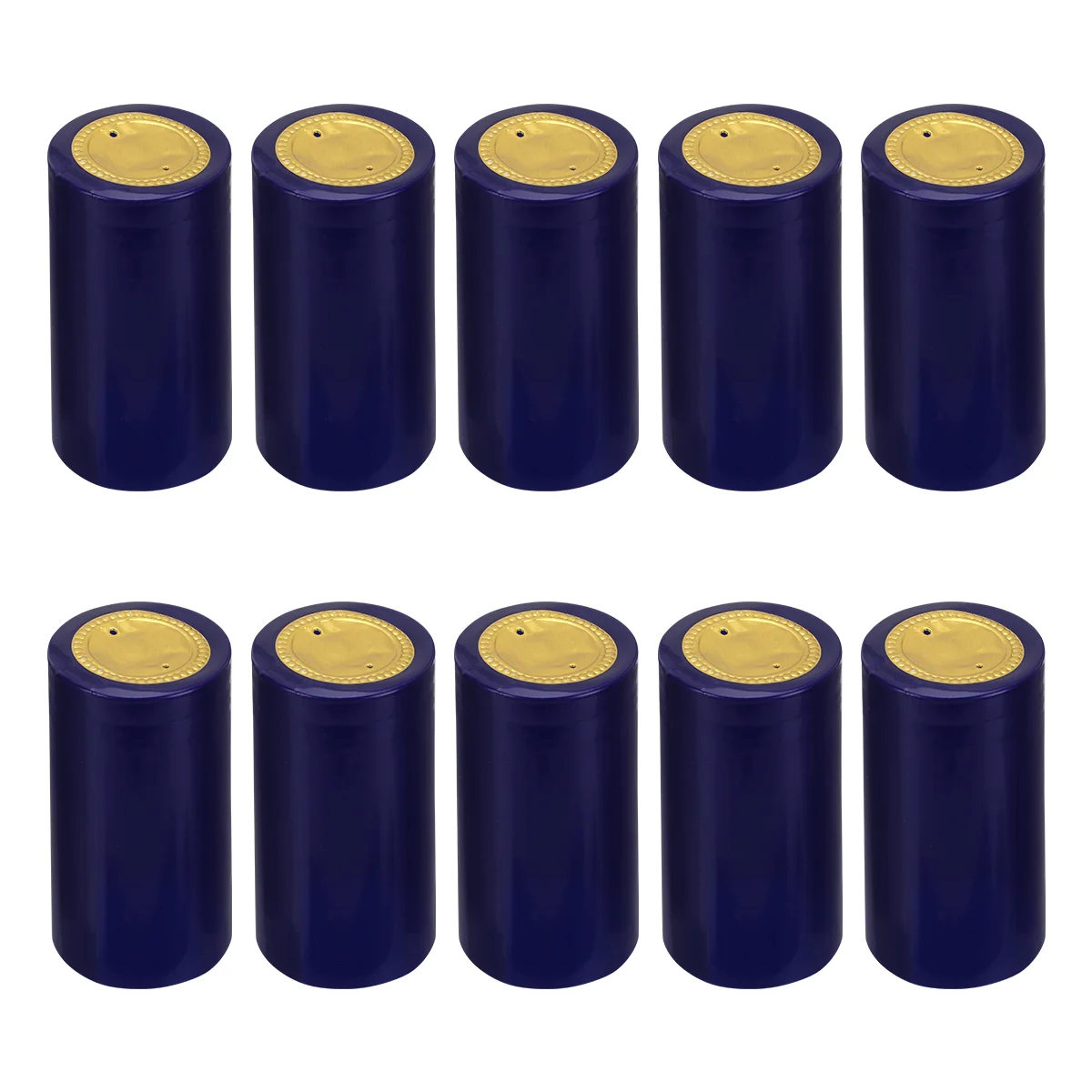 

100 Pcs Red Cap Sparkling Stopper Blue Bottle Shrink Caps Heat Tops Capsules Jacket Wraps