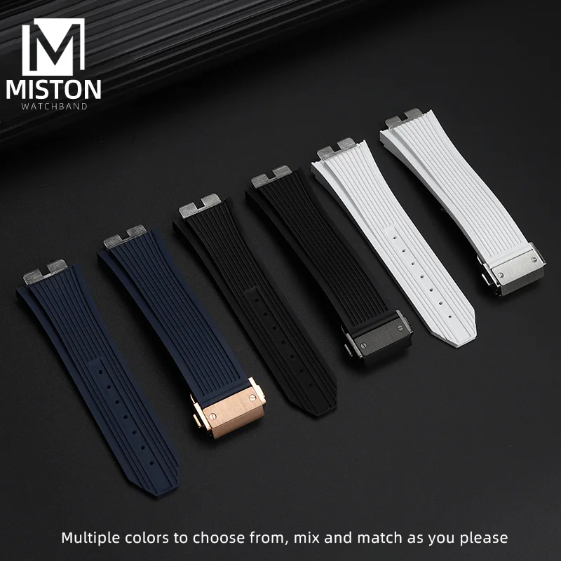 Ремешок резиновый для часов быстросъемный водонепроницаемый браслет HUBLOT