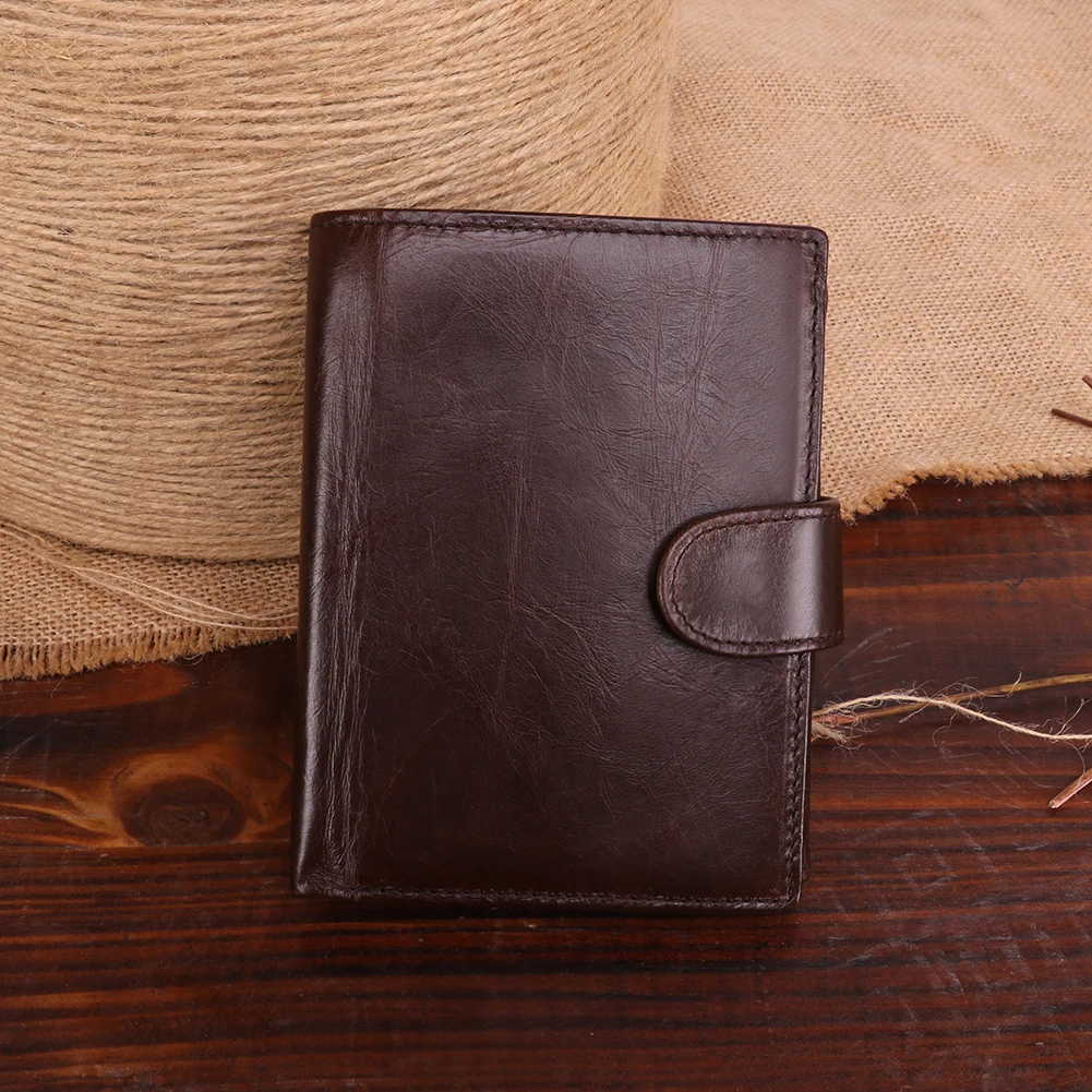 Men's wallet rfid multi-card slot casual retro leather wallet Money clip large-capacity gentleman Coin purses classic style
