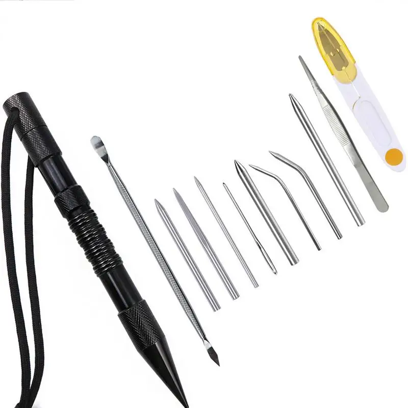 

Umbrella Rope Knitting Needle Set Nail Paracord Needle With Lacing Needles Fids Leather And Paracord Work Leather Weaving