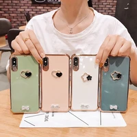 phone case for apple iphone 11 pro max se 2 xr x xs 7plus 8 7 6s love heart funda soft tpu luxury electroplated rhinestone cover