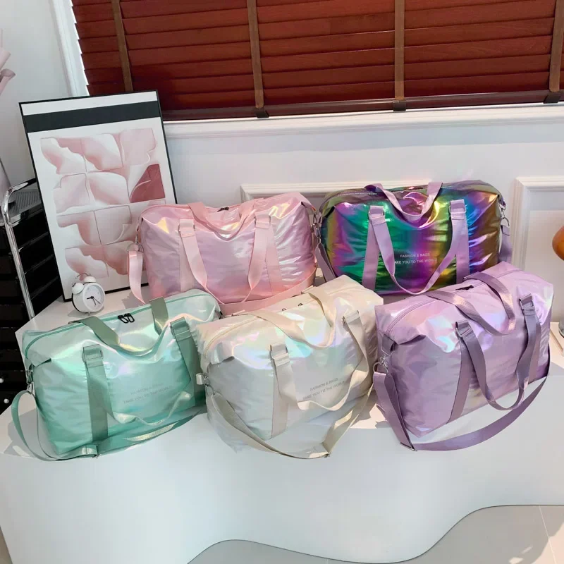 Женская водонепроницаемая нейлоновая спортивная сумка цветная для путешествий