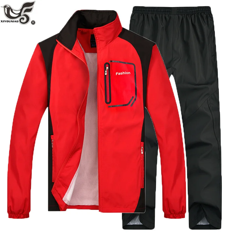 

Tracksuit Men Two Piece Clothing Sets Casual Jacket+Pants 2PCS male`s Basketball Track Suit Sportswear Jogging Sweatsuits men