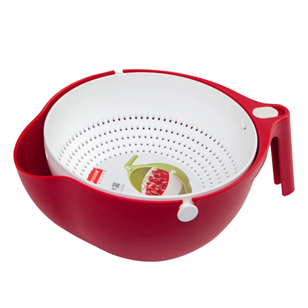 360 Degree Flip Home Multipurpose Kitchen Portable Colander Balanced Double Layer Washing Strainer Tool Detachable Drain Basket |