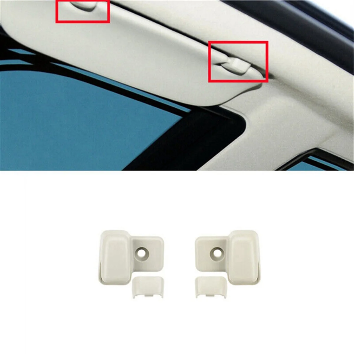 Бежевый автомобильный солнцезащитный козырек чехол для зеркала макияжа