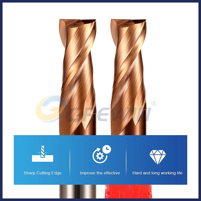 GREWIN HRC55-2 Flutes твердосплавные концевые фрезы/концевые Фрезы с ЧПУ |