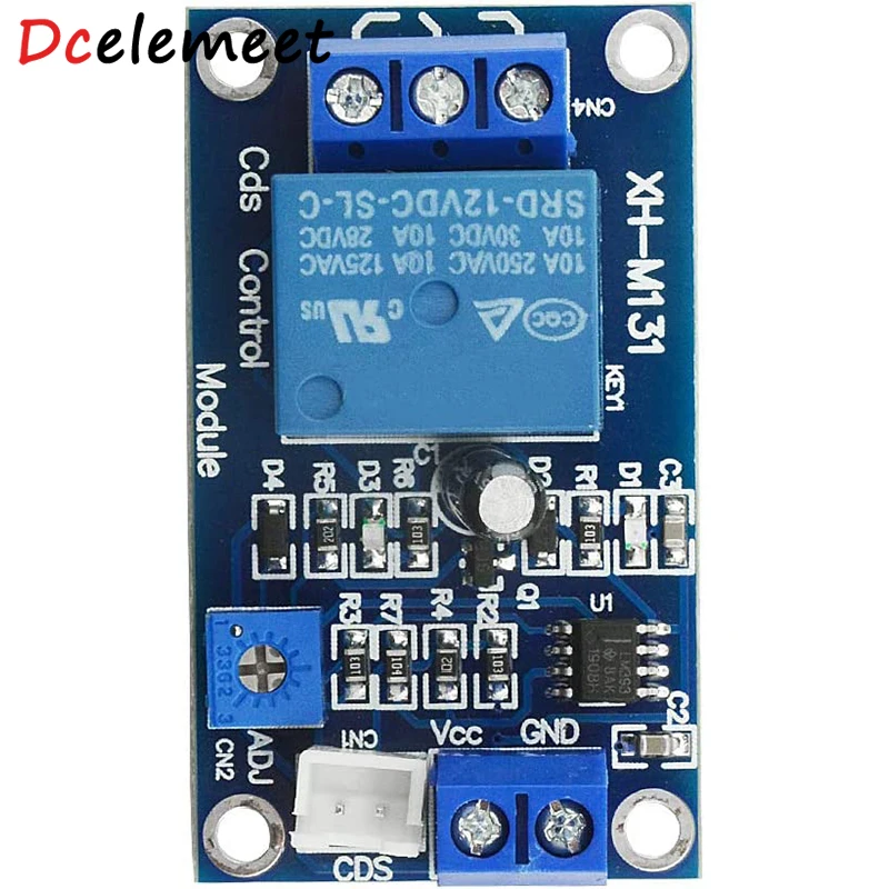 

XH-M131 DC 5V 12V 24V 10A Light Control Switch Photoresistor Relay Module Detection Sensor brightness Automatic Control Module