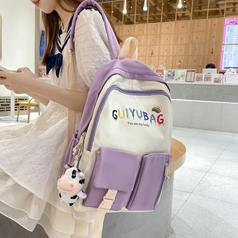 

Qyahlybz female backpacks children middle school students ins large capacity backpacks for girls cute shoulder bags
