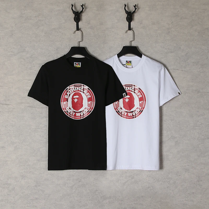

Летняя Модная хлопковая футболка с коротким рукавом и принтом BAPE Ape-man 2022