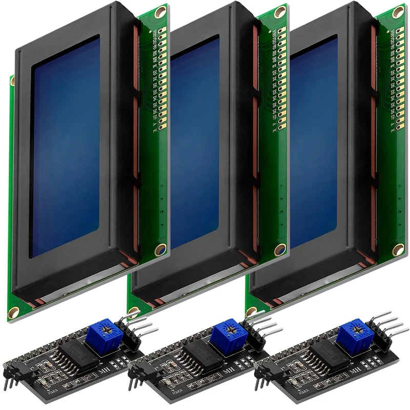

HD44780 2004 LCD Display Bundle 4 X 20 Characters With I2C Interface For Arduino