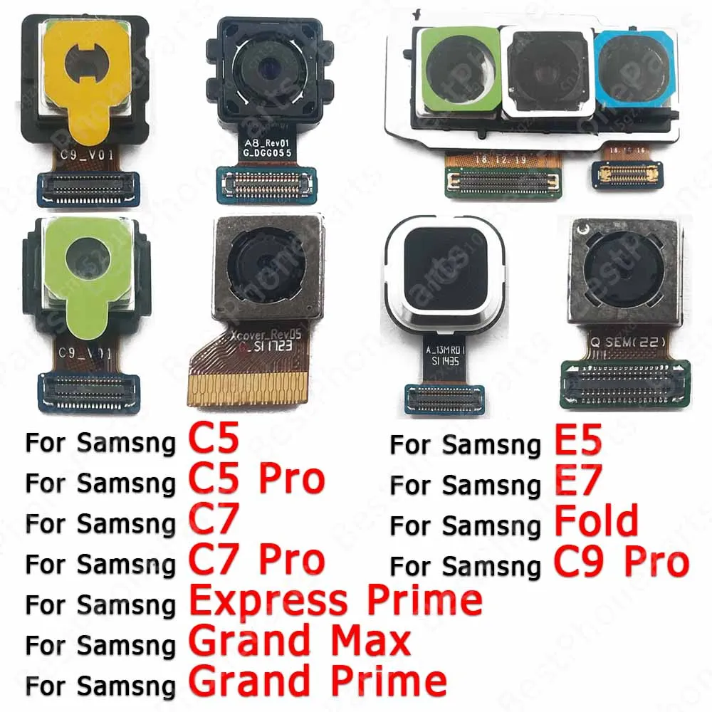 

Задняя камера для Samsung Galaxy C5 C7 C9 Pro E5 E7 Fold Express Prime Grand Max, Модуль задней камеры, задняя сторона, оригинальные запасные части