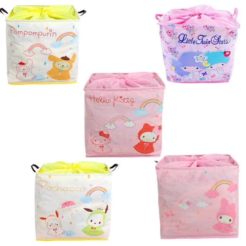 

New Cartoon Large Kawaii Sanrios Hellokittys My Melody Cinnamoroll Xo Keroppi Kuromi Purin Pochacco Cute Anime Storage Basket