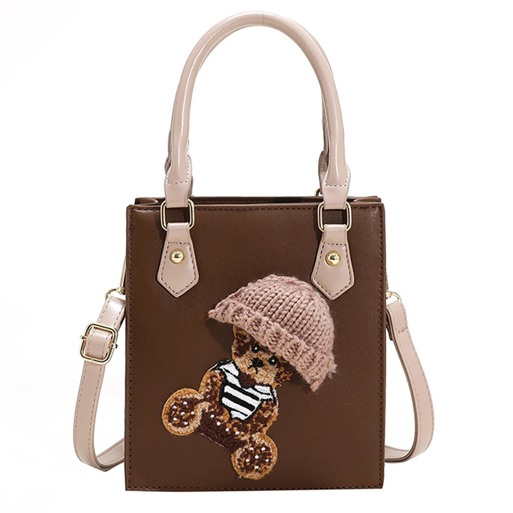 

Cute Little Bear Box Bags for Women Mobile Phones Flap Bag Designer Versatile High-grade Style Shoulder Messenger Tote Bag