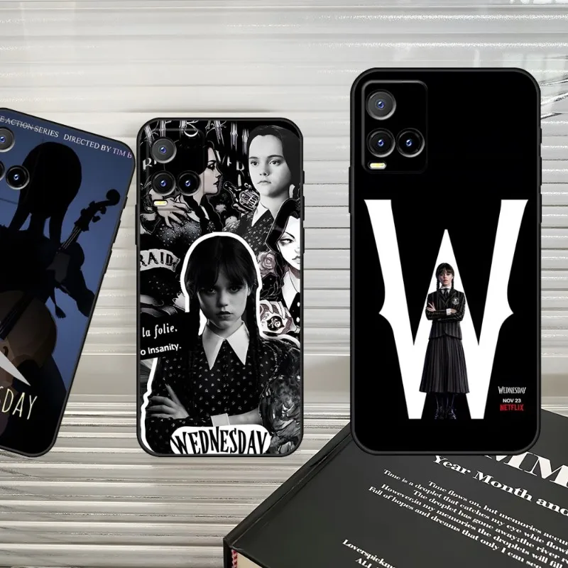 

Fashion Design Wednesday Addams Family Phone Case For VIVO IQOO NEO5 S Z3 Z5 9 PRO U5 Y21E S12 Y95 Y31 Y51A Y76 Y73 X60 Plus X70