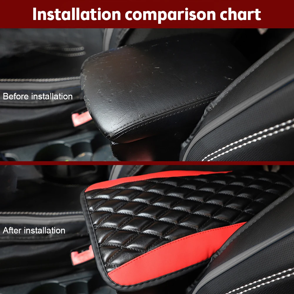 

PU Auto Console Central Armrest Soft Pad Cushion Mat For Universal Car Seat Box Padding Protective Soft Mats Universal Accessori