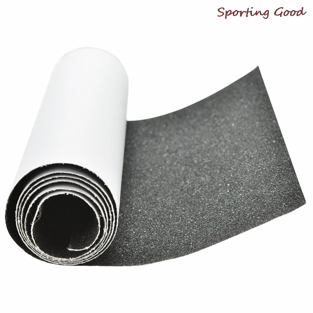 

1Pcs Skate Scooter Sandpaper Sticker Perforated Skateboard Deck Grip Tape Skateboard Sand Paper Tape 81cm * 21cm Black