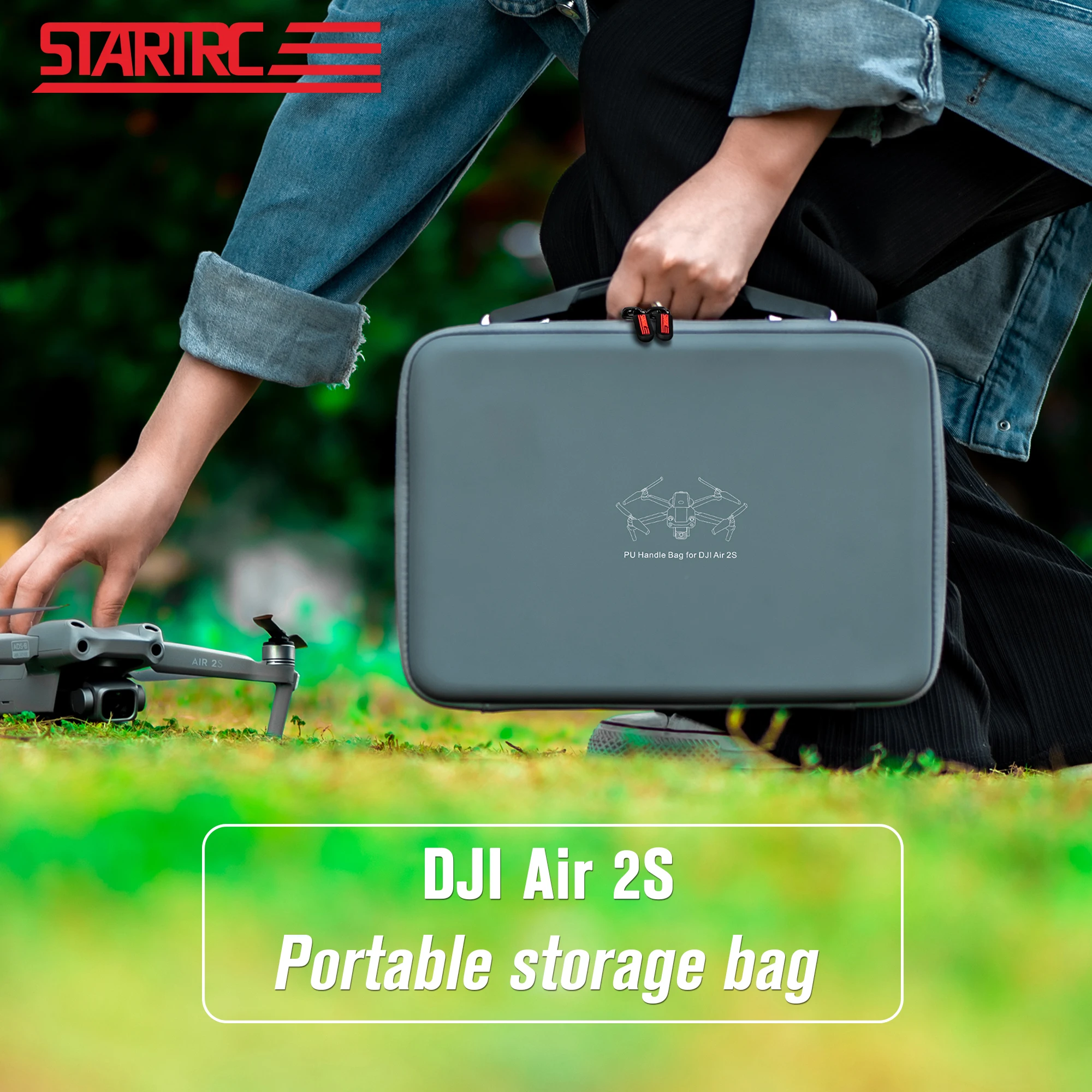 

STARTRC Mavic Air 2S Shoulder Bag PU Waterproof Carrying Case Portable Storage Bag Handbag for DJI Air 2S Drone Accessories