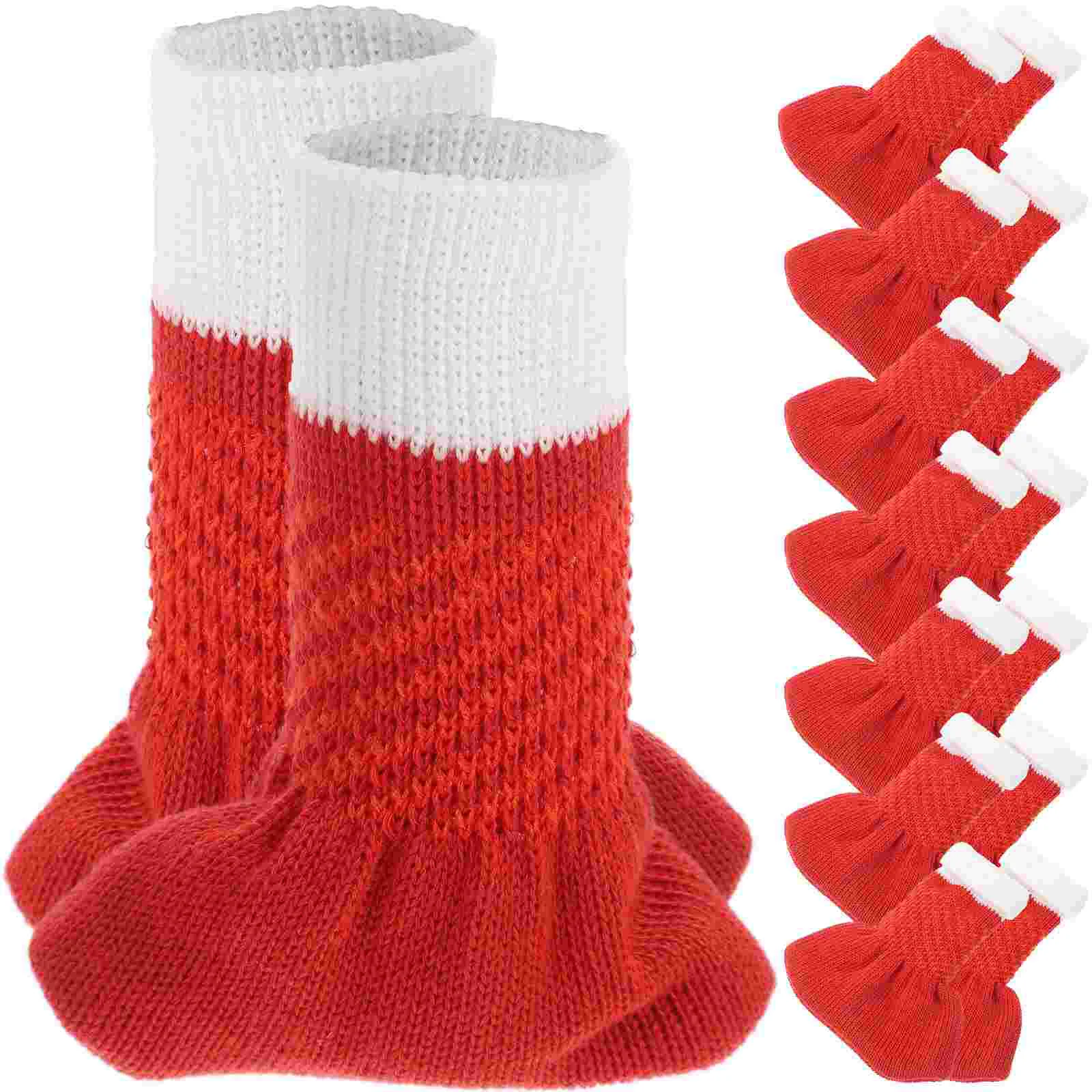 

Chair Leg Feet Table Sock Christmas Covers Socks Caps Scratch Anti Booties Furniture Fabric Home Sleeves Decor Holiday Cloth