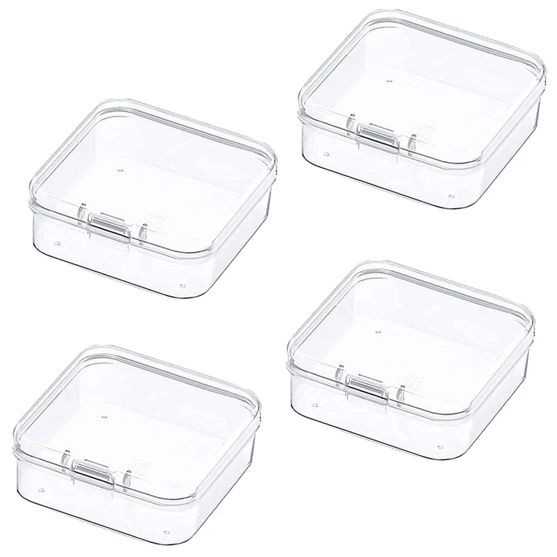 

Clear Plastic Beads Storage Containers Box Storage Containers with Hinged Lid Bead Storage Box for Coins