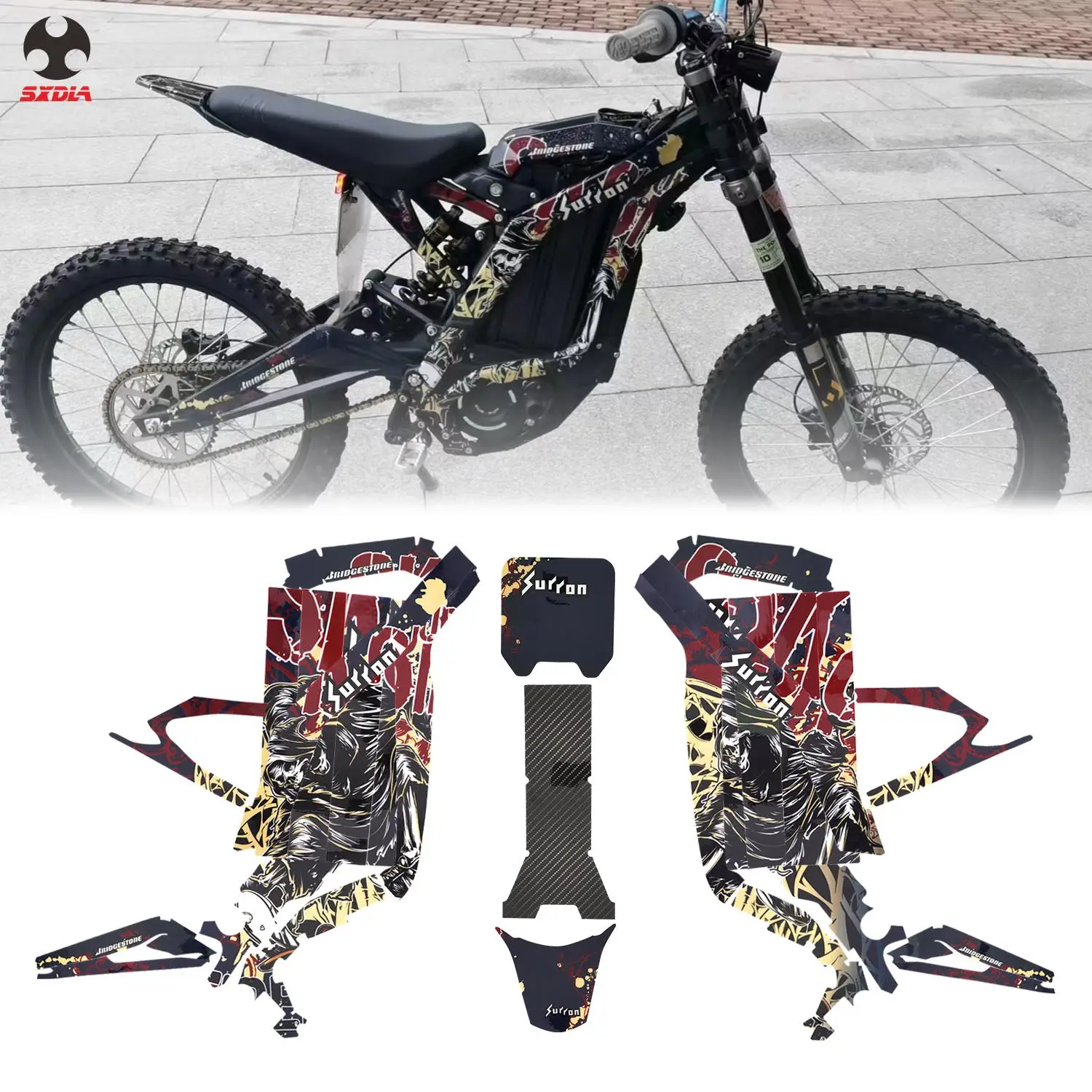 

Motorcycle Accessories Complete Sticker Decal Stickers Kit For Sur-Ron Surron Light Bee S X Off-Road Electric Vehicle Dirt Bike