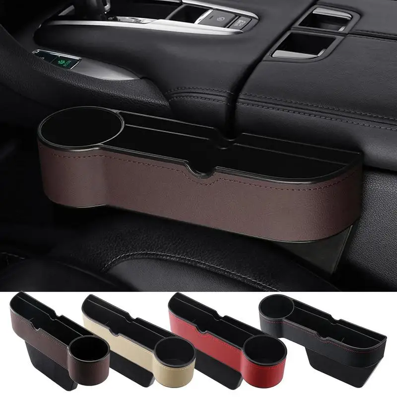 

Automative Seat Organizer 2 Pcs Storage Box For Central Console Leather Box Storage Organizer Between Seats For Multifunctional