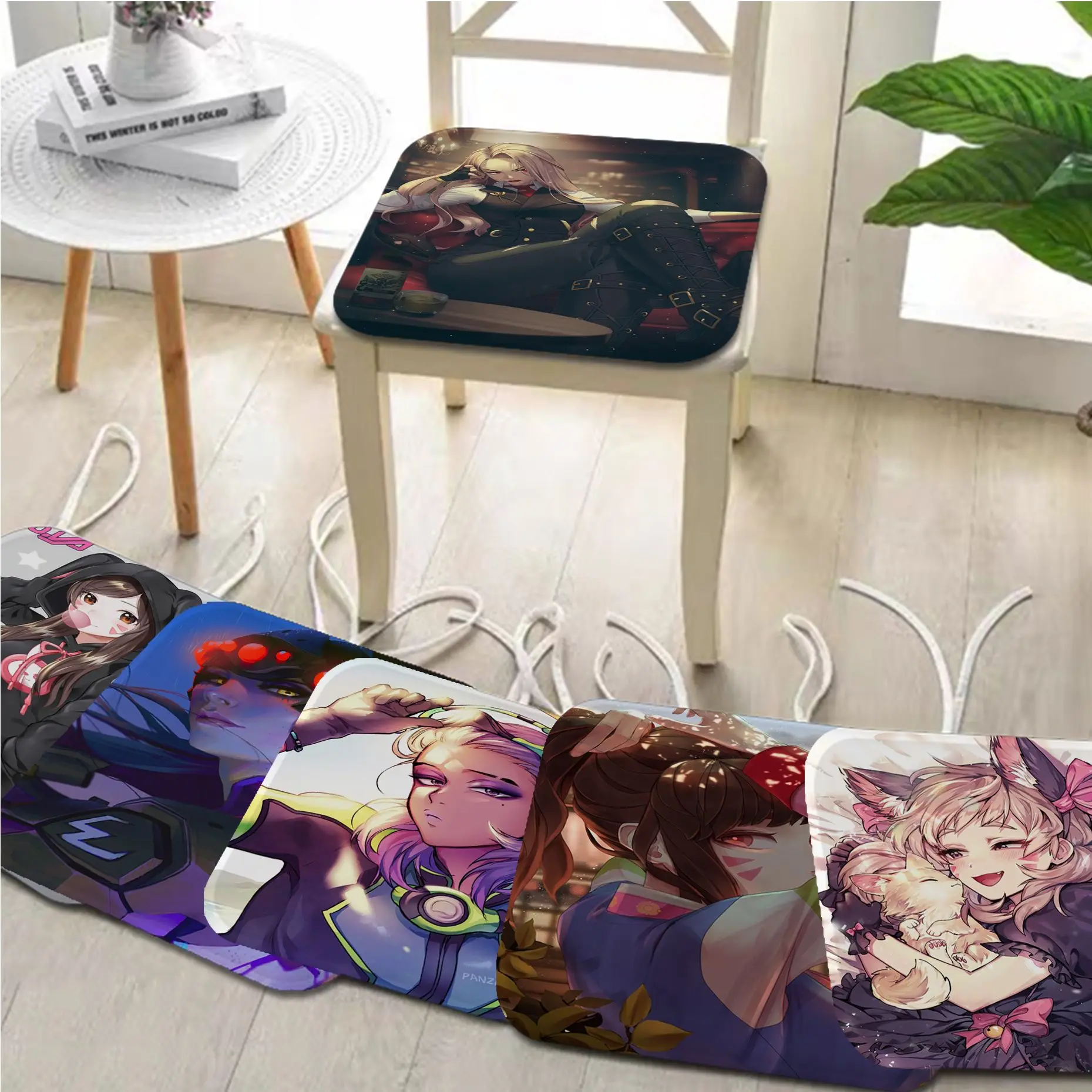 

Overwatch круглая подушка для сиденья, домашняя Подушка, мягкий плюшевый коврик для стула, зимний декоративный татами для офиса, бара, дивана