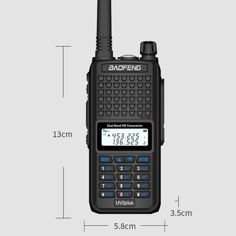 2022 NEW Baofeng UV2 Plus IP68 Waterproof Long Range 5-20km Walkie Talkie Car Cb Ham Radio Hf Transceiver UHF VHF Radio Station