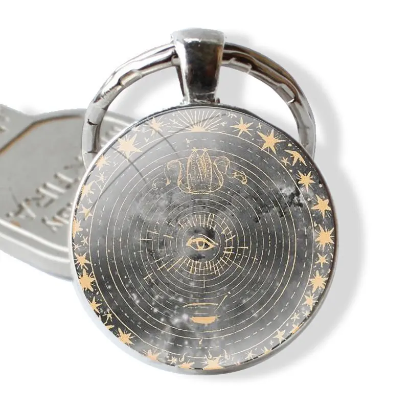 25 мм стеклянный брелок Cabohcon ювелирный подарок благородный Таро