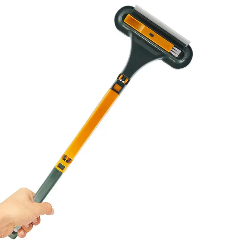 

Щетка для очистки сетки, скребок для мытья стекол, инструмент 2 в 1, скребок для очистки стекол, для влажной и сухой уборки стекол двойного назначения, выдвижной очиститель сетки