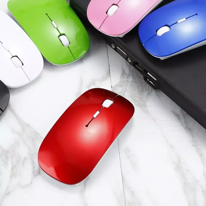 

USB Optical 2.4G Wireless Mouse Receiver Super Ultra Thin Slim Mouse Cordless Mice For Game Computer PC Laptop Desktop