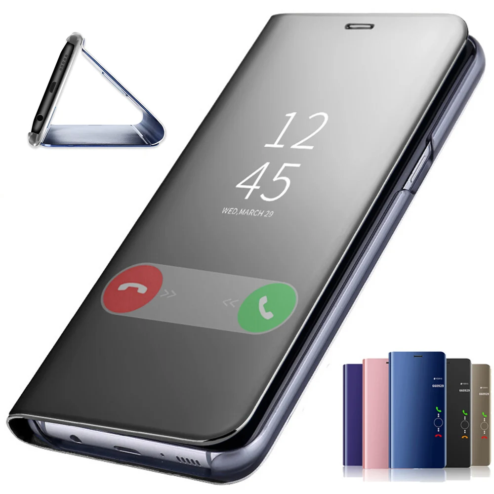Зеркальный Чехол-книжка для Samsung Galaxy S8 S9 S10 S20 Plus Ultra S10e A6 A8 J4 J6 A10 A20 A30 A40 A50 A70 A51 A71 |