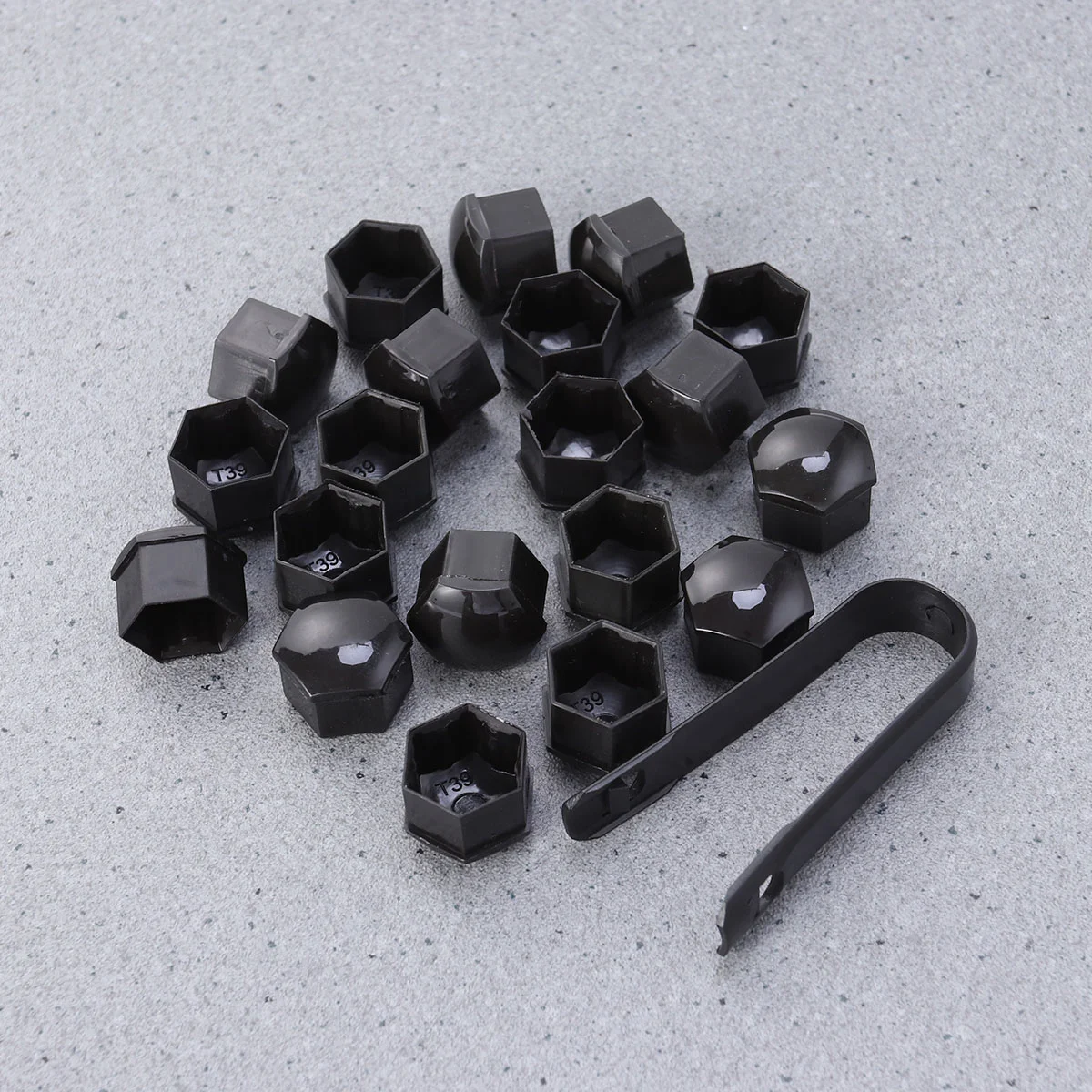 

In Hexagonal Wheel Lug Nut Covers Bolts Covers Screw Protect Caps 17mm With Clips Grey Car Wheel Stem Cover Car Styling A20