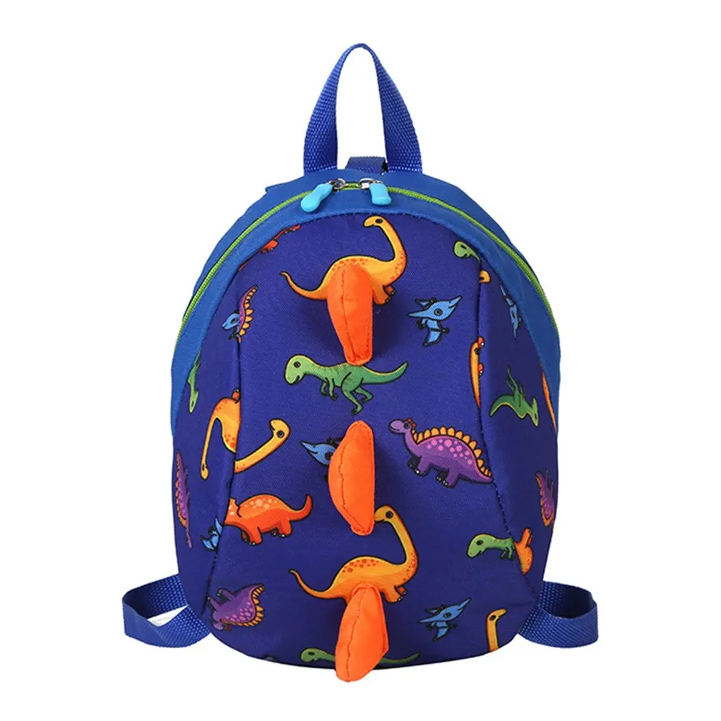 Детский рюкзак с милым принтом мультяшный динозавр Акула защита от потери для