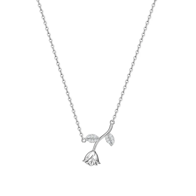 Корейская мода Очаровательное ожерелье с розой современные женские ювелирные