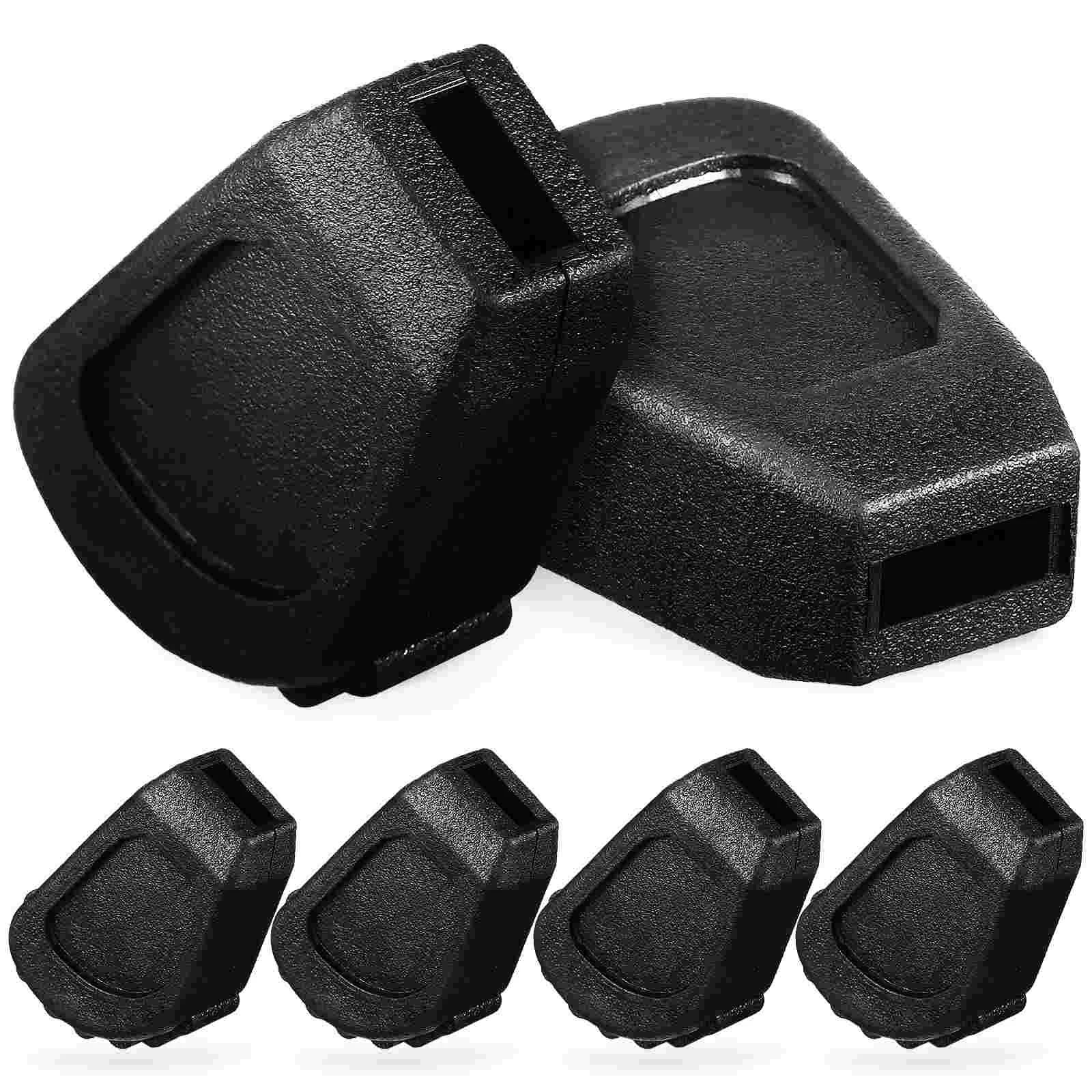 

6 Pcs Drum Pads Throne Black Rubber Mat Instrument Feet Kit Stand Protectors Cymbal Stool Rack Leg