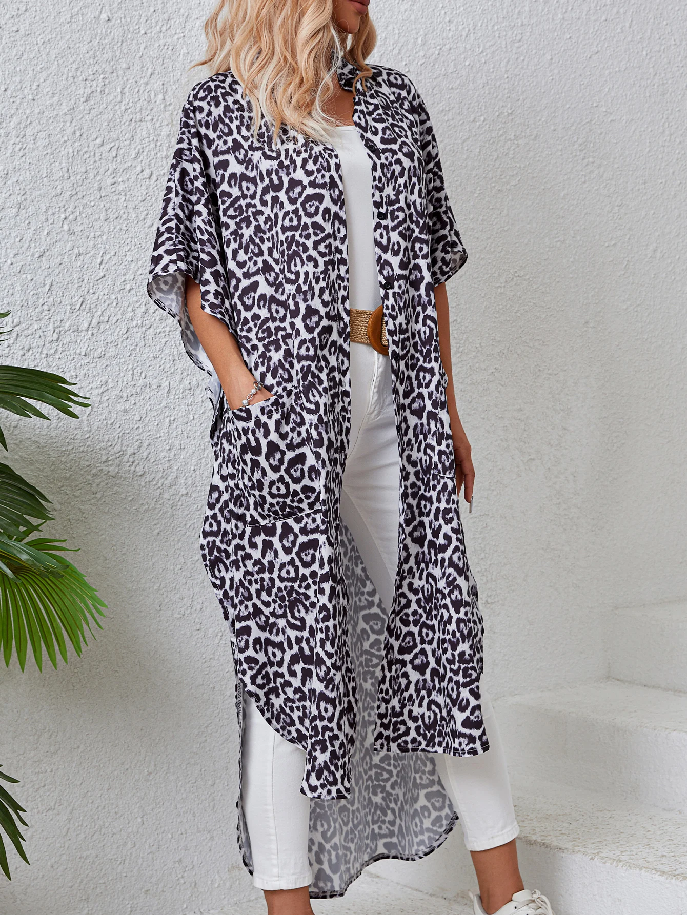 2024 женские топы свободная накидка пляжная одежда Солнцезащитная рубашка