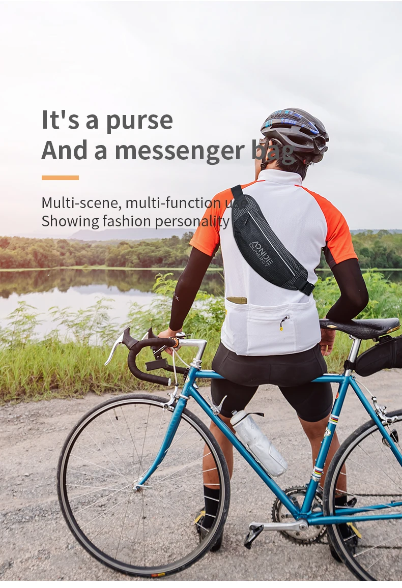 AONIJIE W8111 Outdoor Sports Waist Bag Lightweight Cross Body Bag Fanny Pack Fit for 6.8 Inch Phone Jogging Fitness Gym Running