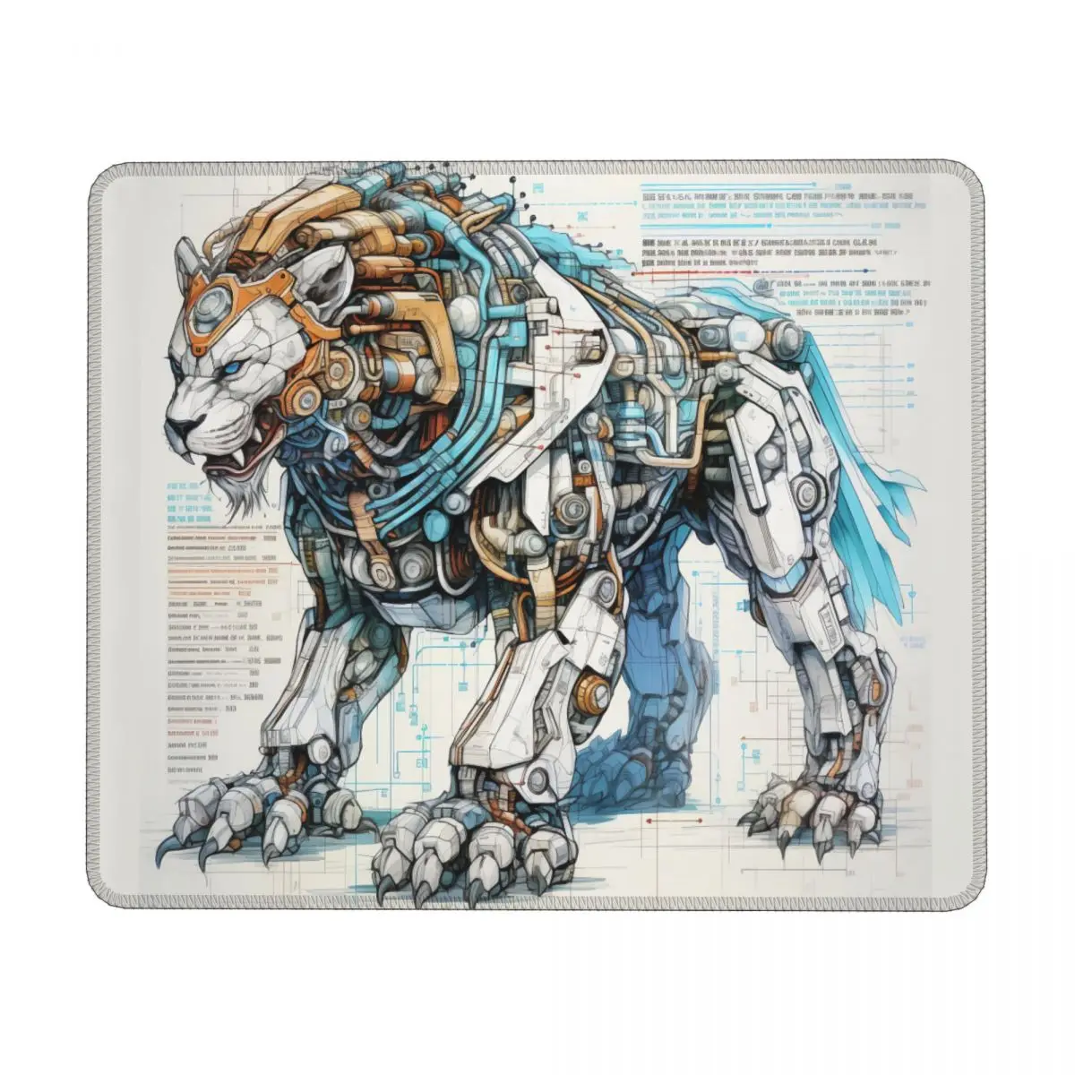 Line Drawing Fantasy Rubber Mousepad Non Slip Soft Desktop Mouse Pads