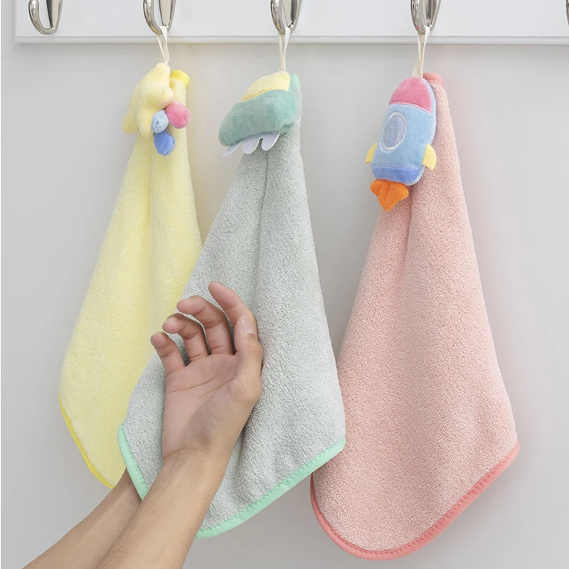 

5/10pcs Coral Velvet Handkerchief Towel for Kitchen Soft Towels Set Bathroom Thick Absorbent Hand Towel Home Kitchen Washcloths
