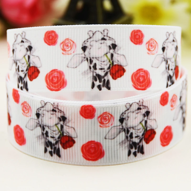 

Репсовая лента с изображением жирафа, 22 мм, 25 мм, 38 мм, 75 мм, 10 ярдов