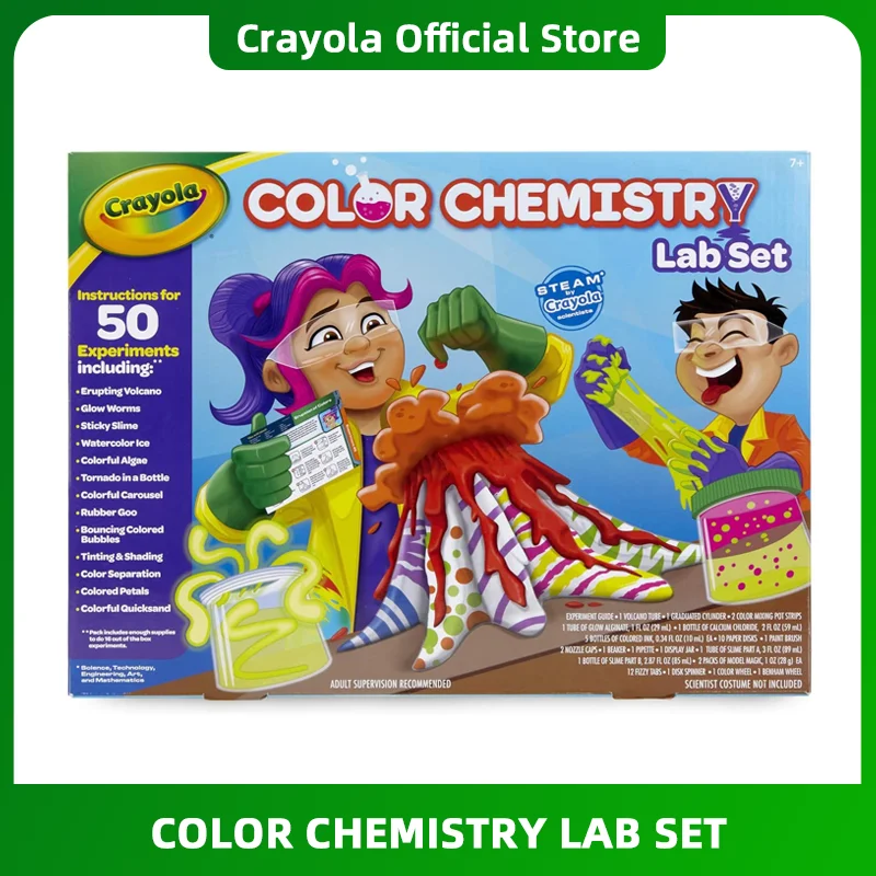 Crayola DIY Kids Colour Chemistry Lab Set Educational Toys f