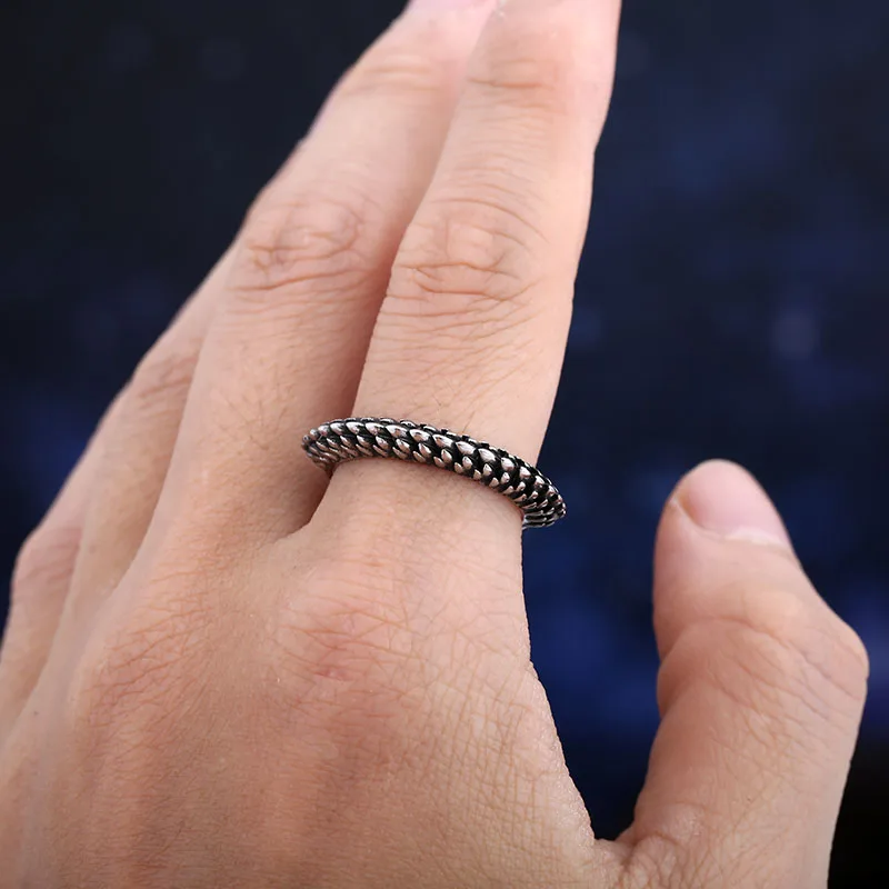 Кольцо с драконом из нержавеющей стали 316L размеры от 7 до 13