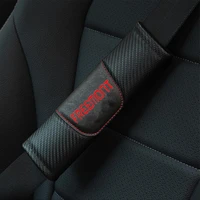 2pcs carbon fiber leather car seat belt cover cushion for fiat freemont shoulder protection pad car decor accessories interior