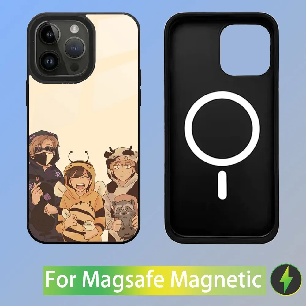 Чехол для телефона Dream Smp DSMP iPhone 15 14 13 12 11 Plus Pro Max Mini Magsafe магнитная Беспроводная