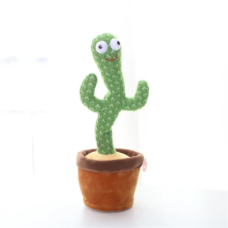 

Funny 32cm Electric Dancing Plant Cactus Plush Toy with 120 English and Russian Spanish Songs Music for Children Kids Gifts