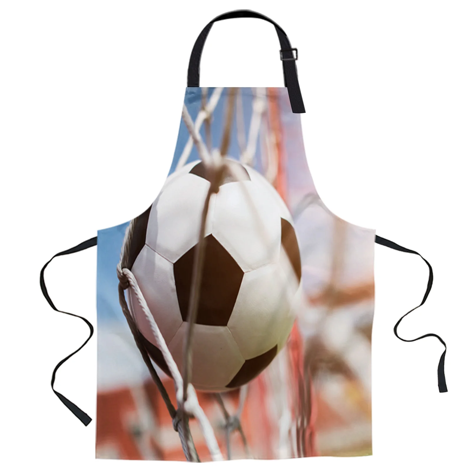 

Football Sport Athletics Design Adjustable Canvas Kitchen Coffee Apron Ladies Couple Cooking Dining
