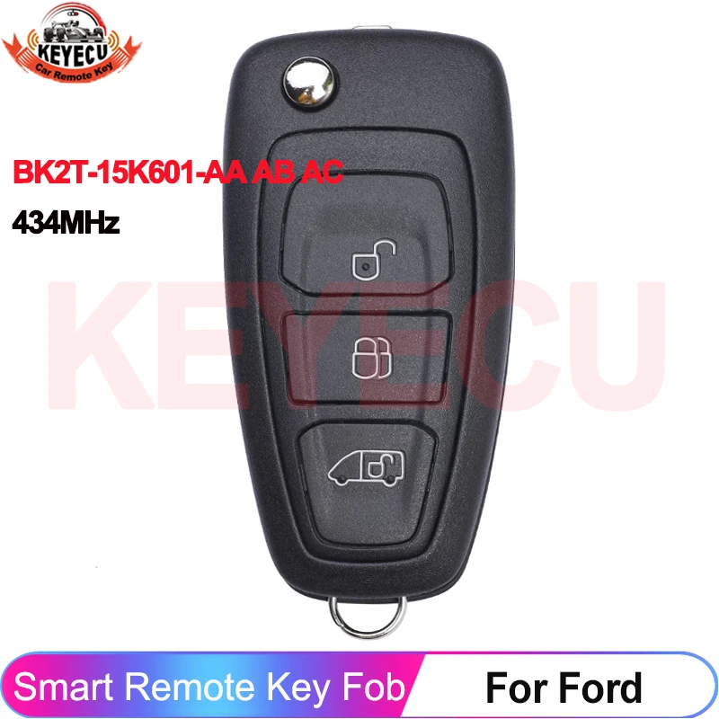 KEYECU 4D83 63 чип 434 МГц ASK для Ford Transit Transit Custom 2012 2013 2014 2015 2016 брелок с дистанционным управлением BK2T-15K601-AA AB AC
