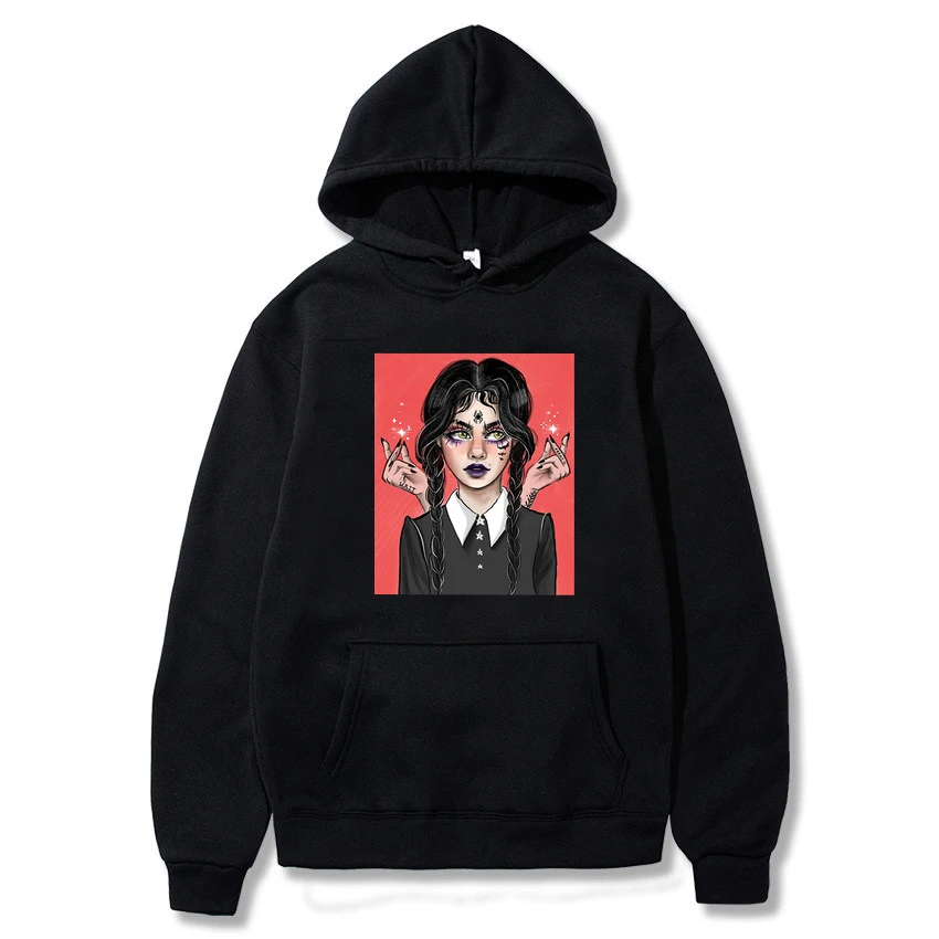 

Среда Nevermore Академия Толстовка Harajuku Sudaderas Одежда Хэллоуин Толстовки Зима Унисекс Весна/Осень Повседневная Толстовка
