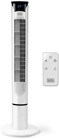 

\u2013 BXEFT48E Ventilador de torre digital oscilante y silencioso con mando a distancia. 81cm de altura. 3 velocidades. 3 modos